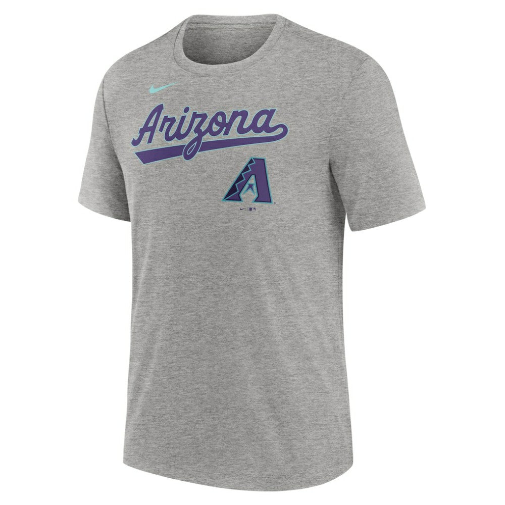 Arizona Diamondbacks Nike City Connect Script Tri-Blend T-Shirt - Heather Charcoal - Nike Online