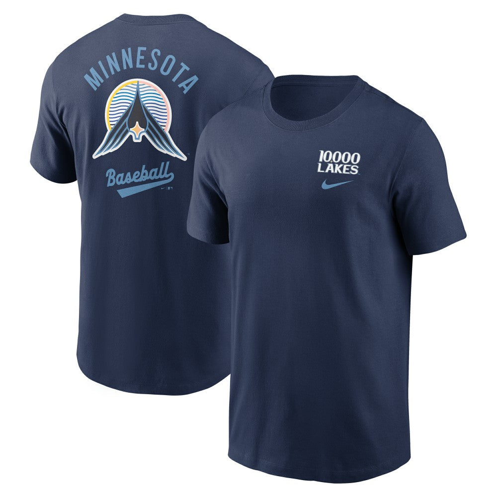 Minnesota Twins Nike 2025 City Connect 2-Hit T-Shirt - Navy - Nike on Sale