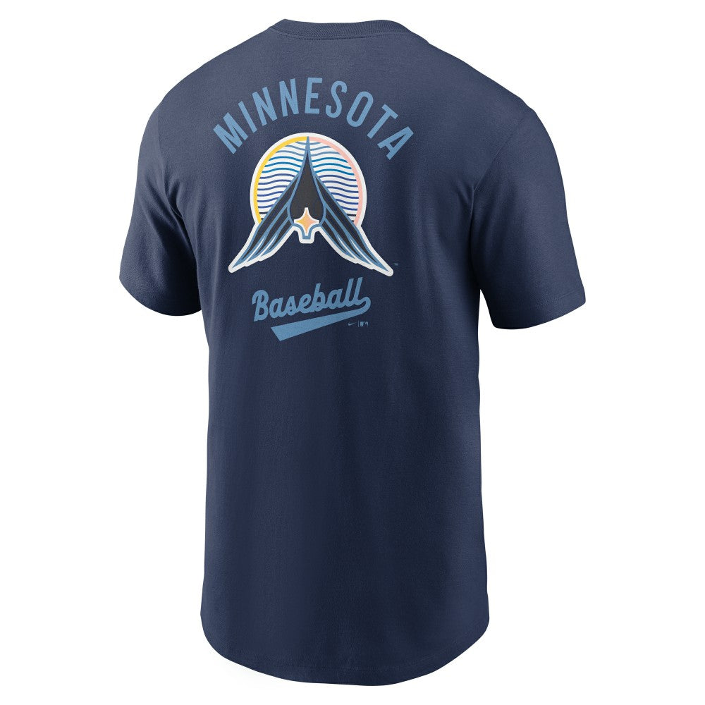 Minnesota Twins Nike 2025 City Connect 2-Hit T-Shirt - Navy - Nike on Sale