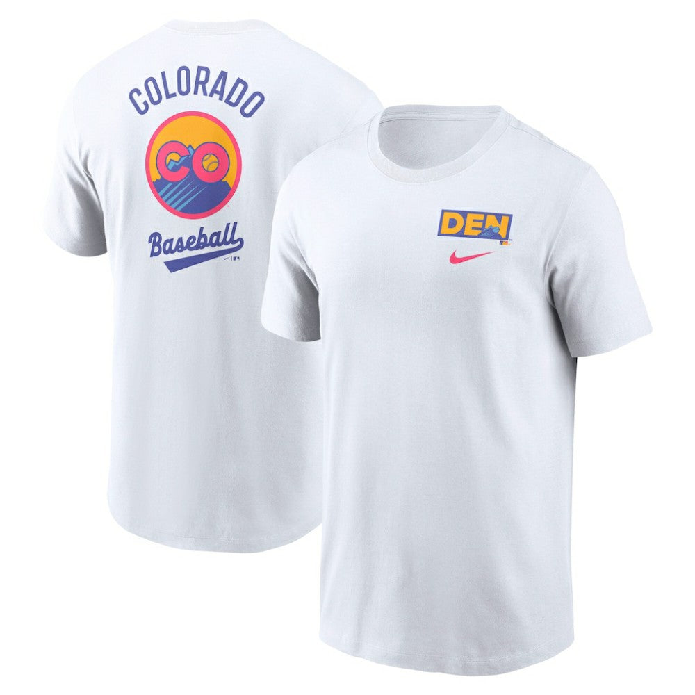 Colorado Rockies Nike 2025 City Connect 2-Hit T-Shirt - White - Nike on Sale