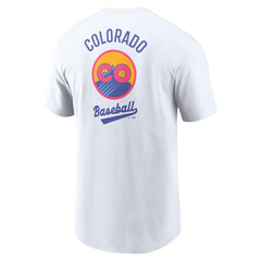 Colorado Rockies Nike 2025 City Connect 2-Hit T-Shirt - White - Nike on Sale
