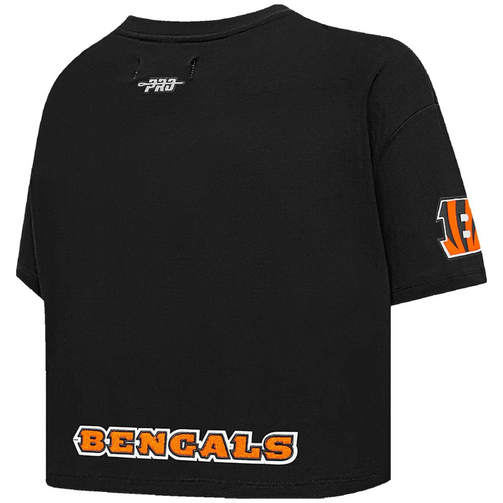 Joe Burrow Cincinnati Bengals Pro Standard Women's Player Name & Number Cropped Boxy T-Shirt Black