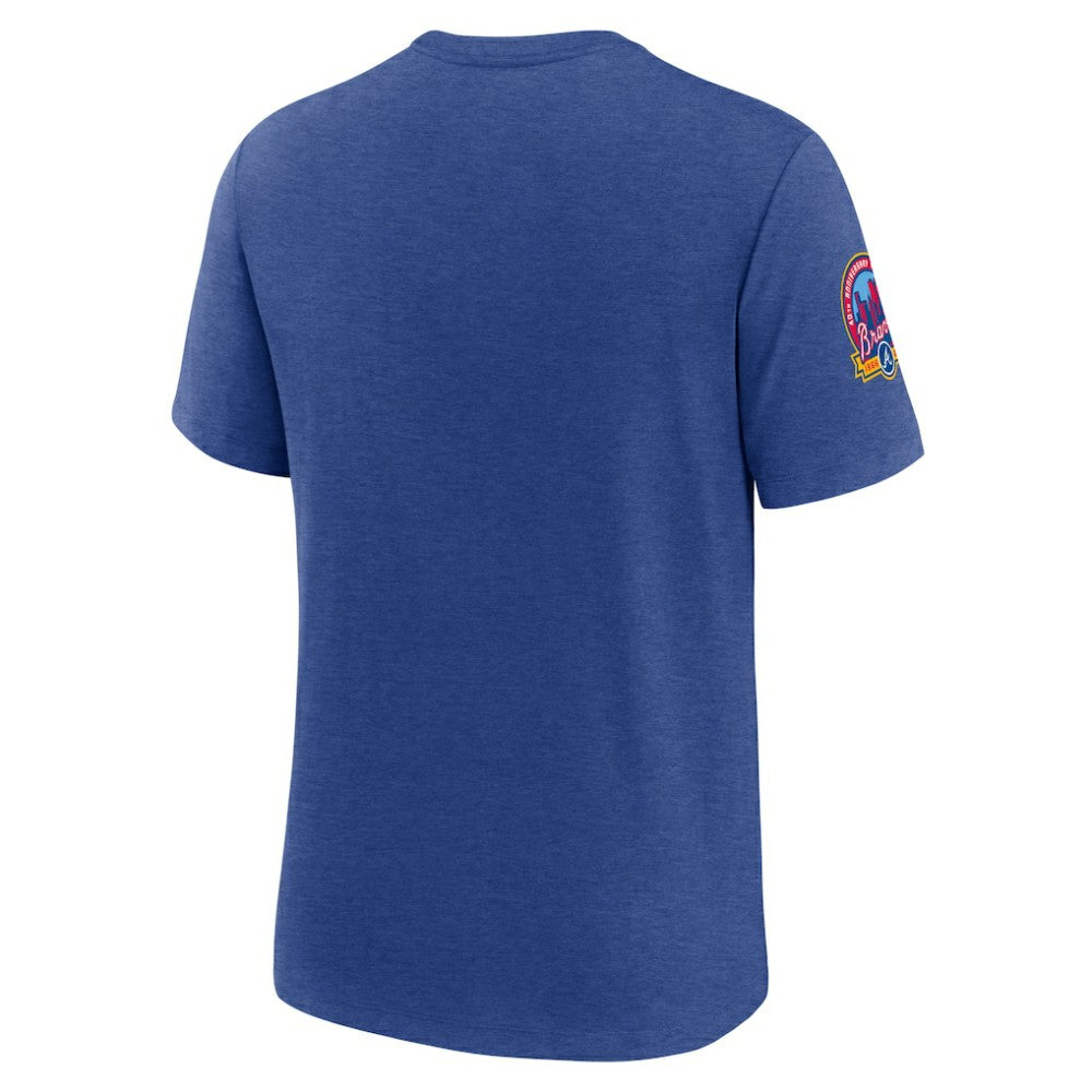Atlanta Braves Nike Cooperstown Collection Eras Tri-Blend T-Shirt - Heather Royal - Nike Lifestyle