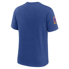 Atlanta Braves Nike Cooperstown Collection Eras Tri-Blend T-Shirt - Heather Royal - Nike Lifestyle