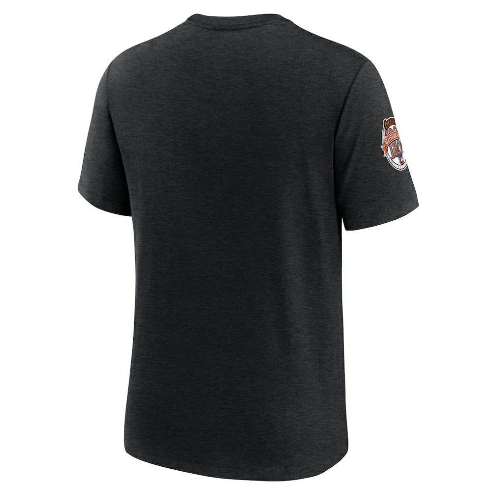 San Francisco Giants Nike Cooperstown Collection Eras Tri-Blend T-Shirt - Heather Black - Nike Sale