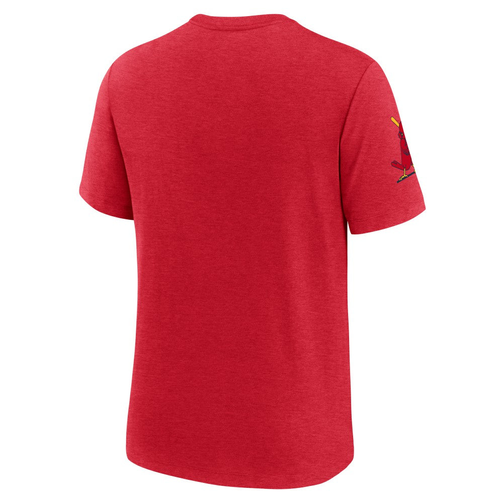 St. Louis Cardinals Nike Cooperstown Collection Eras Tri-Blend T-Shirt - Heather Red - Nike Lifestyle