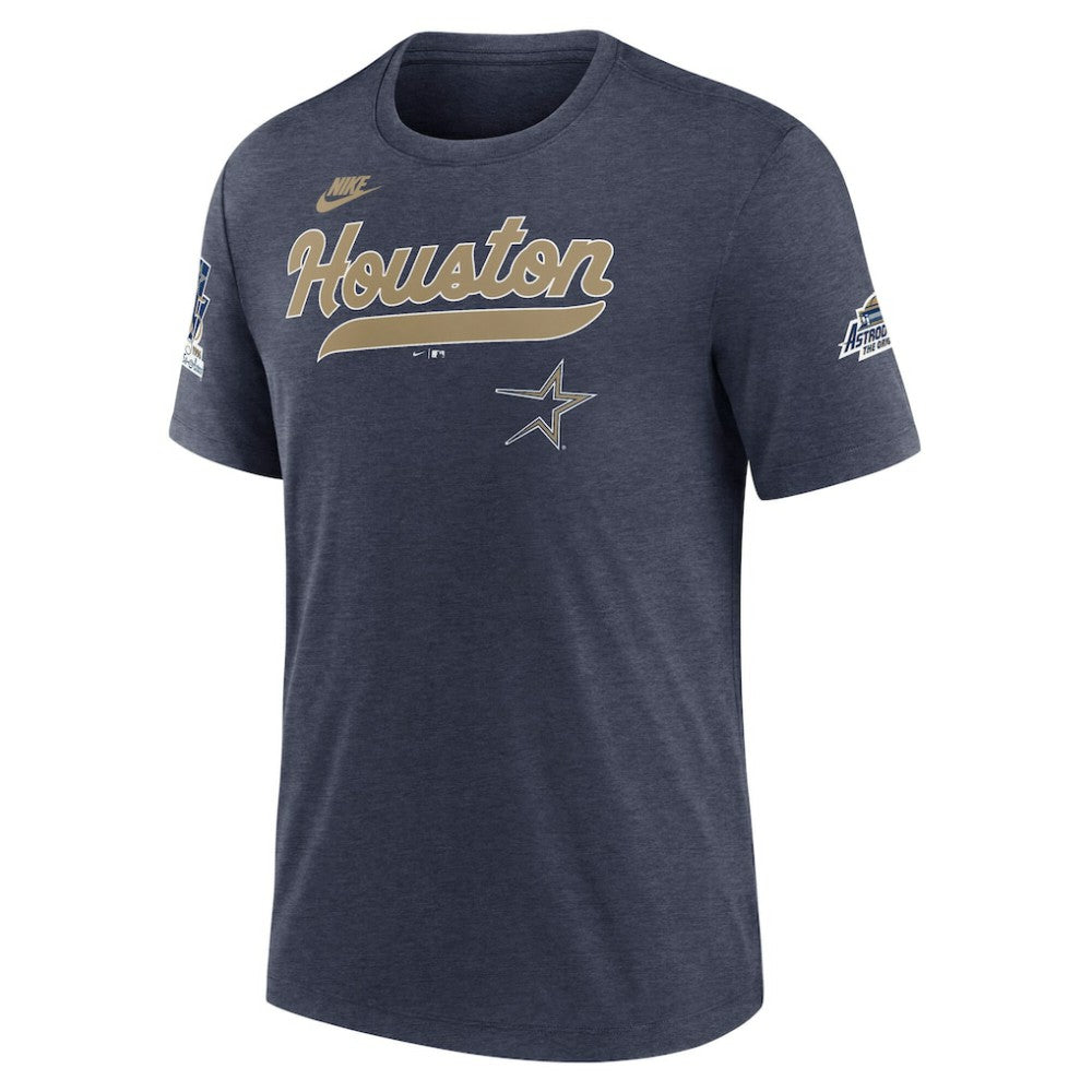 Houston Astros Nike Cooperstown Collection Eras Tri-Blend T-Shirt - Heather Navy - Nike Online