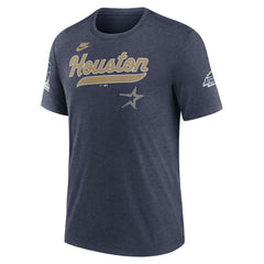Houston Astros Nike Cooperstown Collection Eras Tri-Blend T-Shirt - Heather Navy - Nike Online