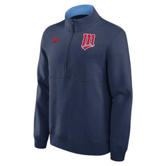 Minnesota Twins Nike Cooperstown Collection Fleece Half-Zip Pullover - Navy - Nike Lifestyle