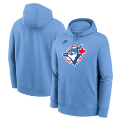 Toronto Blue Jays Nike Cooperstown Collection Logo Club Hoodie - Powder Blue - Nike Sale