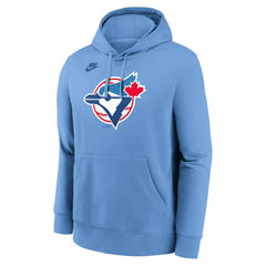 Toronto Blue Jays Nike Cooperstown Collection Logo Club Hoodie - Powder Blue - Nike Sale