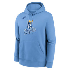 Kansas City Royals Nike Cooperstown Collection Logo Club Hoodie - Light Blue - Nike Sale
