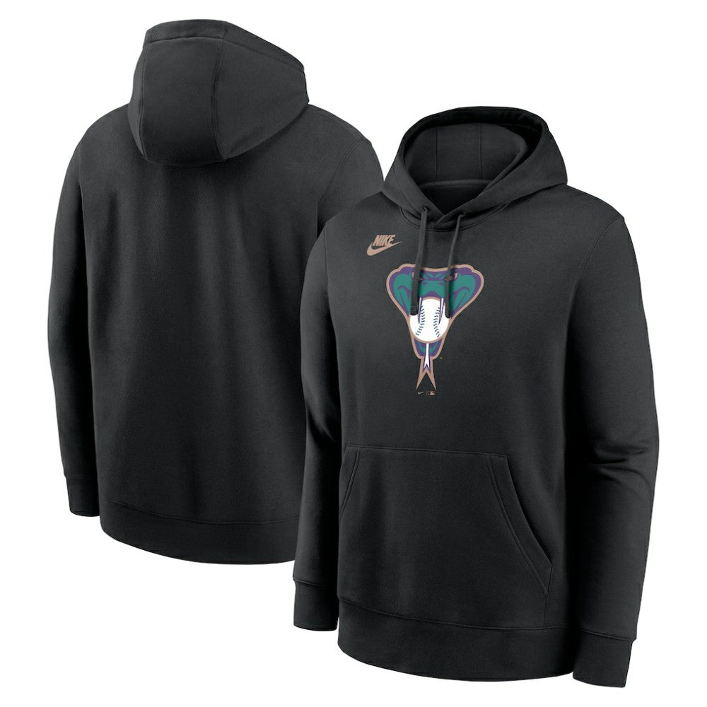 Arizona Diamondbacks Nike Cooperstown Collection Logo Club Hoodie - Black - Nike Lifestyle
