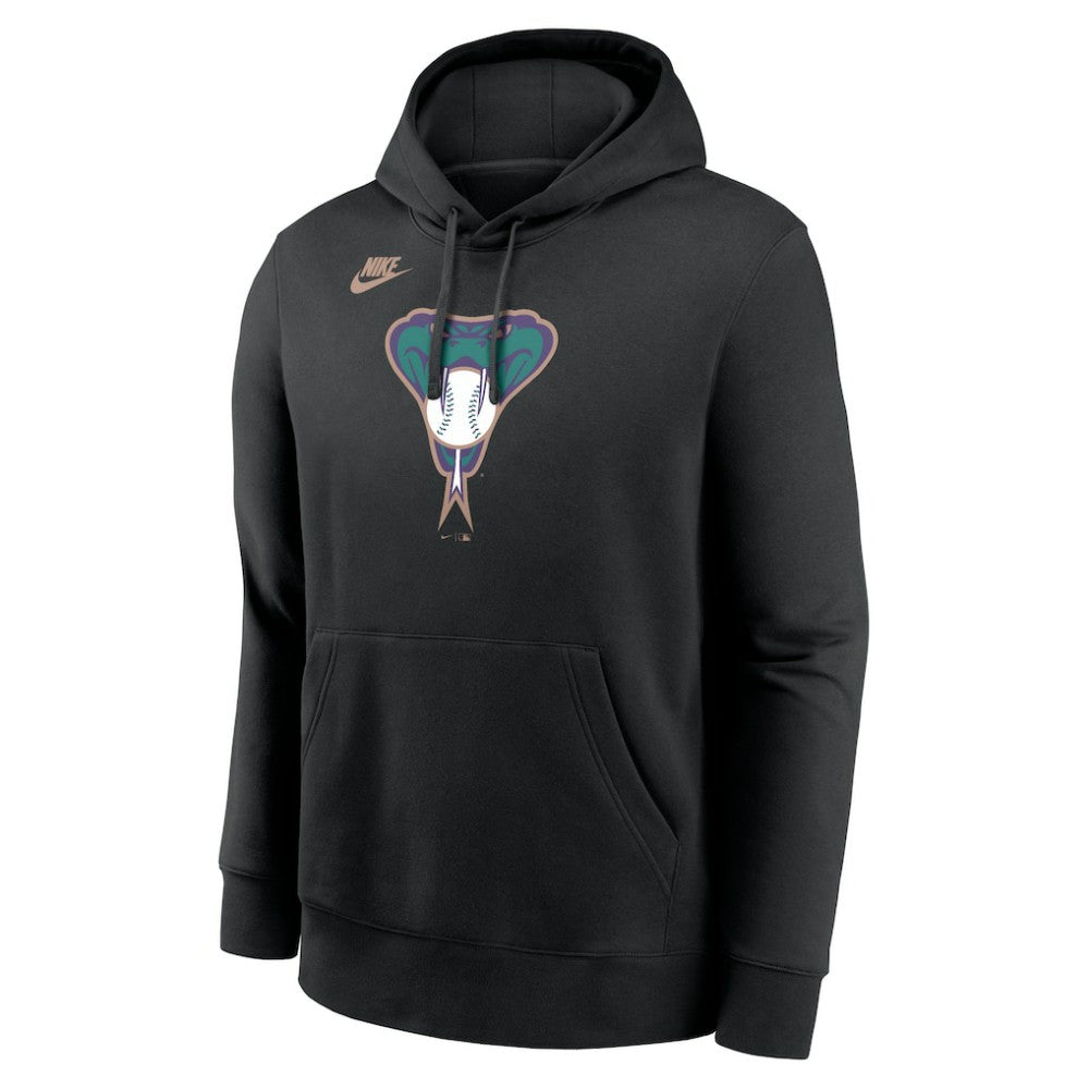 Arizona Diamondbacks Nike Cooperstown Collection Logo Club Hoodie - Black - Nike Lifestyle