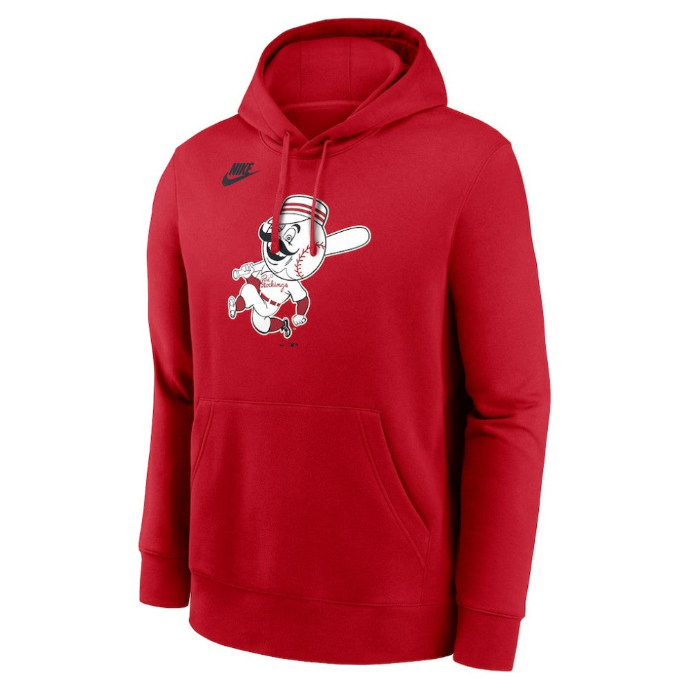 Cincinnati Reds Nike Cooperstown Collection Logo Club Hoodie - Red - Nike Online