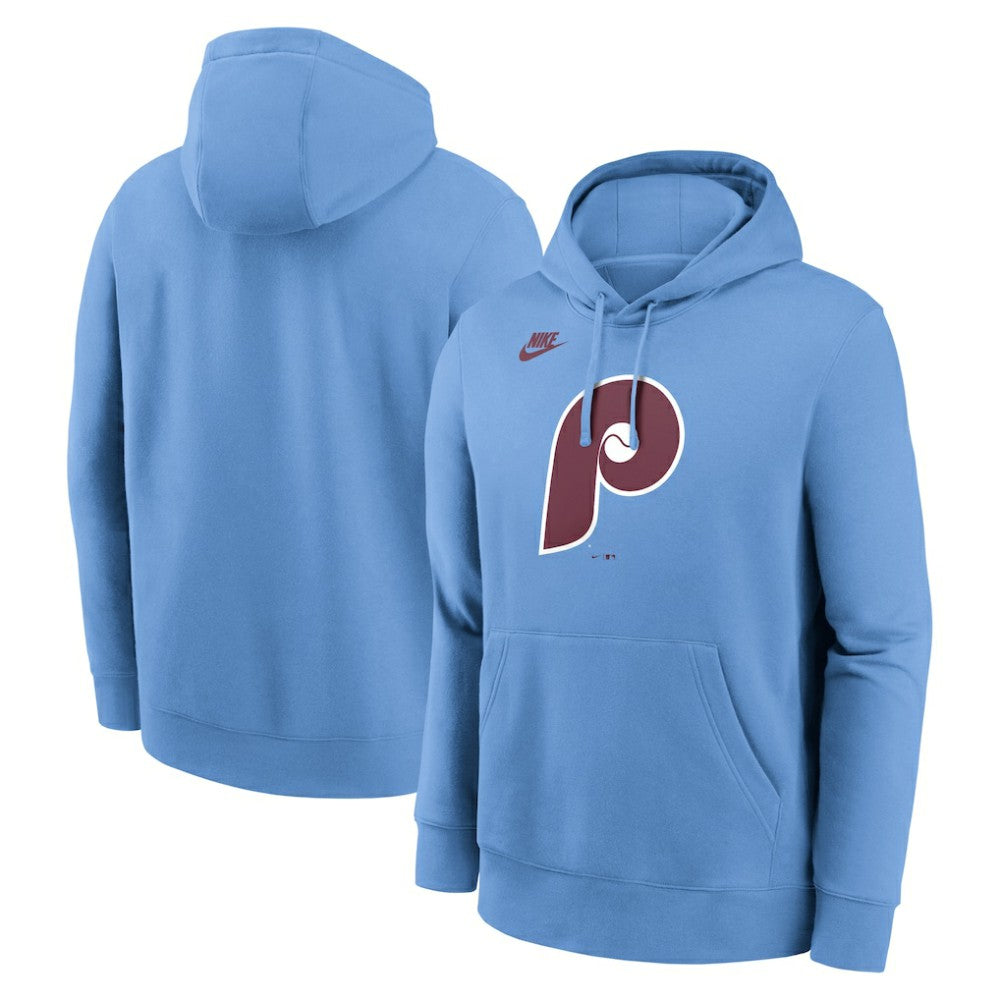 Philadelphia Phillies Nike Cooperstown Collection Logo Club Hoodie - Light Blue - Nike Lifestyle