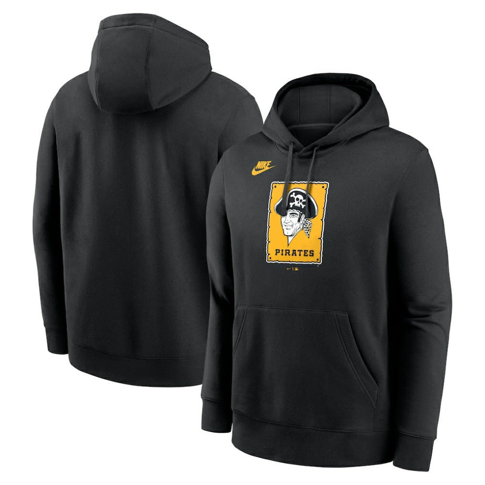 Pittsburgh Pirates Nike Cooperstown Collection Logo Club Hoodie - Black - Nike Online