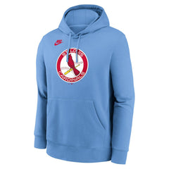 St. Louis Cardinals Nike Cooperstown Collection Logo Club Hoodie - Light Blue - Nike Online