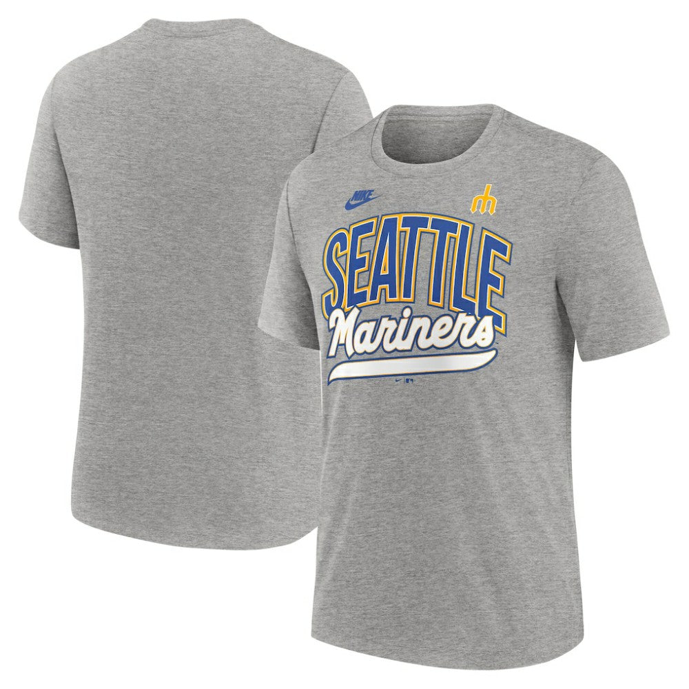 Seattle Mariners Nike Cooperstown Collection Retro Tri-Blend T-Shirt - Heather Gray - Nike Online