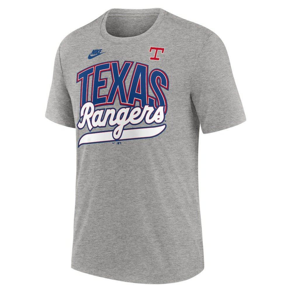 Texas Rangers Nike Cooperstown Collection Retro Tri-Blend T-Shirt - Heather Gray - Nike Discount