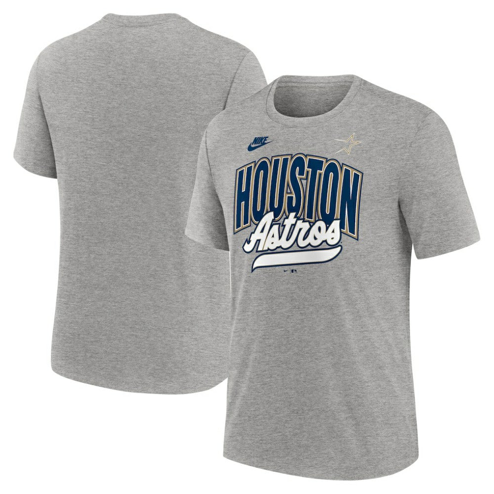 Houston Astros Nike Cooperstown Collection Retro Tri-Blend T-Shirt - Heather Gray - Nike Sale
