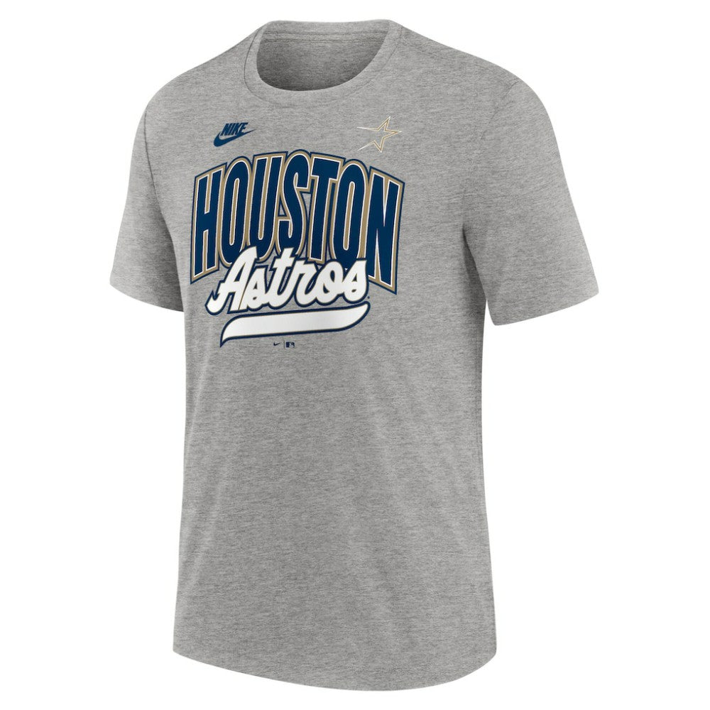 Houston Astros Nike Cooperstown Collection Retro Tri-Blend T-Shirt - Heather Gray - Nike Sale
