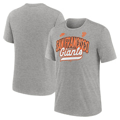 San Francisco Giants Nike Cooperstown Collection Retro Tri-Blend T-Shirt - Heather Gray - Nike Sale
