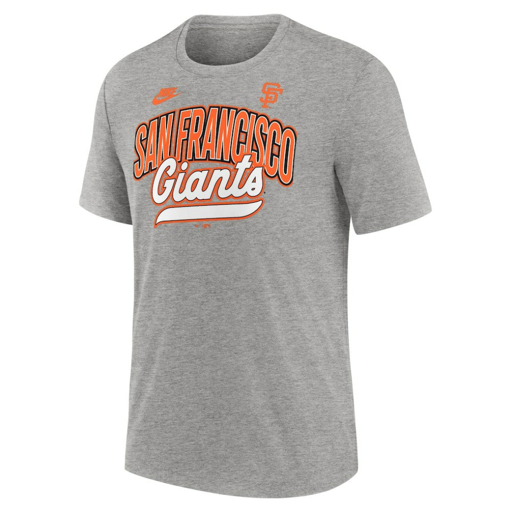 San Francisco Giants Nike Cooperstown Collection Retro Tri-Blend T-Shirt - Heather Gray - Nike Sale