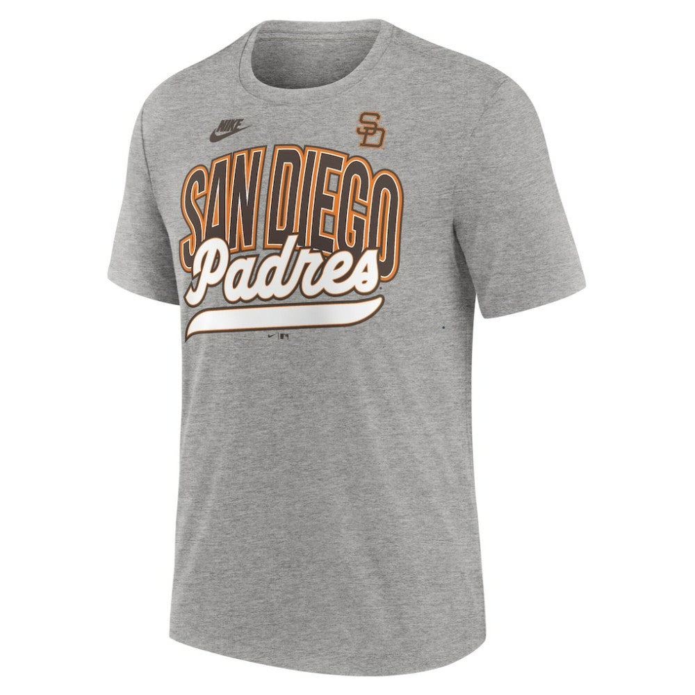 San Diego Padres Nike Cooperstown Collection Retro Tri-Blend T-Shirt - Heather Gray - Nike Online