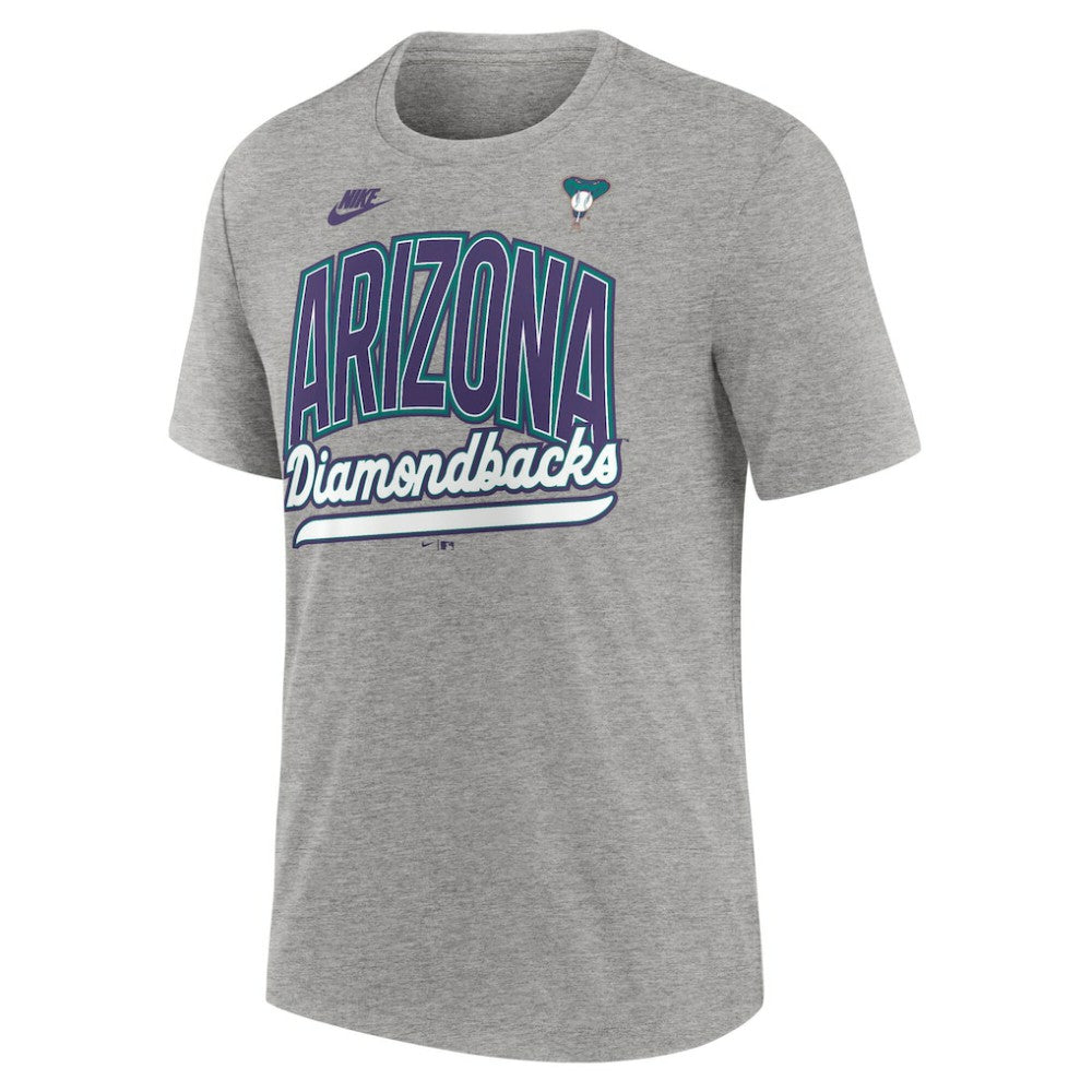 Arizona Diamondbacks Nike Cooperstown Collection Retro Tri-Blend T-Shirt - Heather Gray - Nike Lifestyle