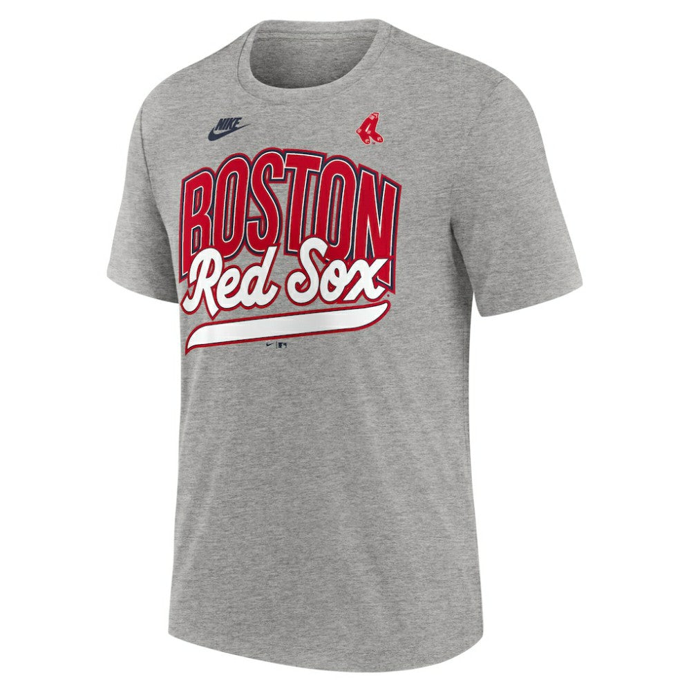 Boston Red Sox Nike Cooperstown Collection Retro Tri-Blend T-Shirt - Heather Gray - Nike Discount