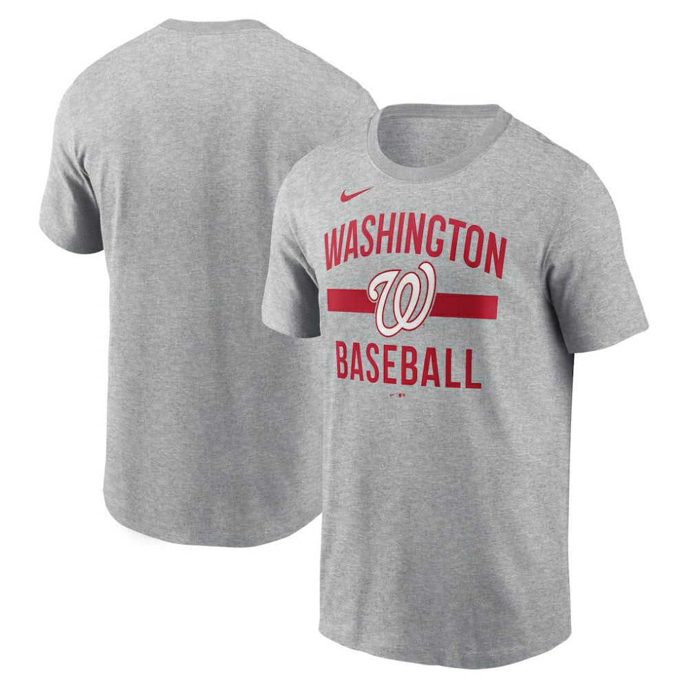 Washington Nationals Nike  Arched T-Shirt - Heather Gray - Nike Sale