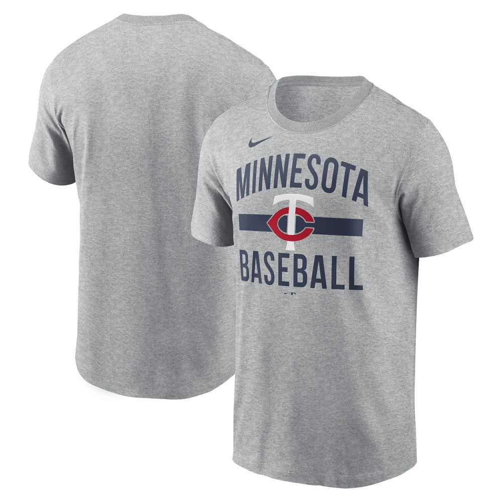 Minnesota Twins Nike  Arched T-Shirt - Heather Gray - Nike on Sale