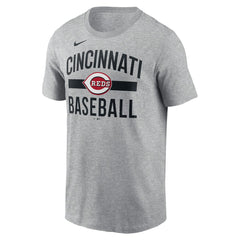 Cincinnati Reds Nike  Arched T-Shirt - Heather Gray - Nike Online
