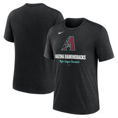 Arizona Diamondbacks Nike Logo Tri-Blend T-Shirt - Heather Black - Nike on Sale