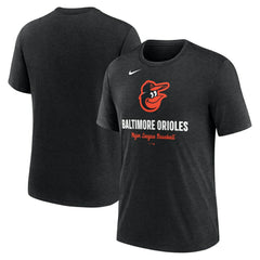 Baltimore Orioles Nike Logo Tri-Blend T-Shirt - Heather Black - Nike Lifestyle