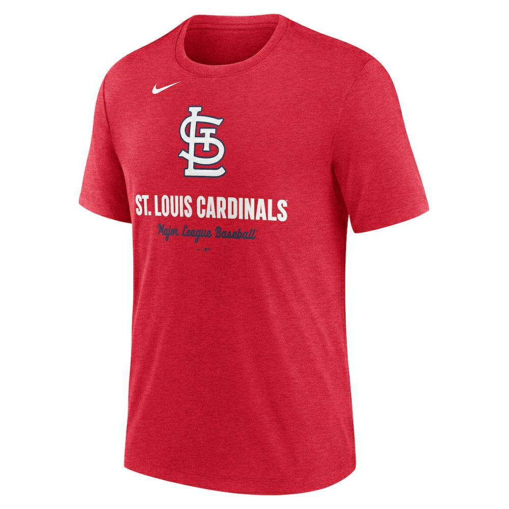 St. Louis Cardinals Nike Logo Tri-Blend T-Shirt - Heather Red - Nike on Sale