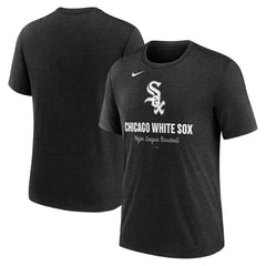 Chicago White Sox Nike Logo Tri-Blend T-Shirt - Heather Black - Nike Lifestyle