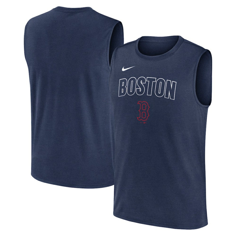 Boston Red Sox Nike Knockout Dri-FIT Muscle Tank Top - Navy - Nike Lifestyle