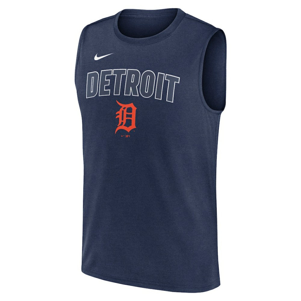 Detroit Tigers Nike Knockout Dri-FIT Muscle Tank Top - Navy - Nike Lifestyle