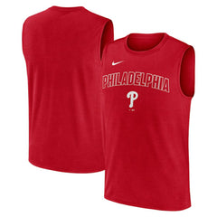 Philadelphia Phillies Nike Knockout Dri-FIT Muscle Tank Top - Red - Nike Discount