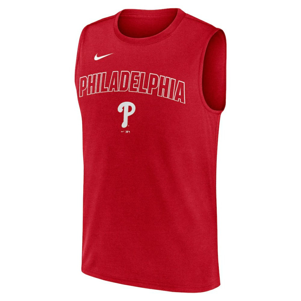 Philadelphia Phillies Nike Knockout Dri-FIT Muscle Tank Top - Red - Nike Discount