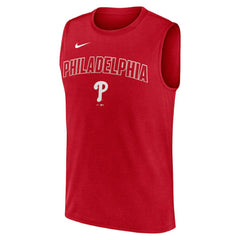 Philadelphia Phillies Nike Knockout Dri-FIT Muscle Tank Top - Red - Nike Discount
