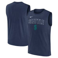 Seattle Mariners Nike Knockout Dri-FIT Muscle Tank Top - Navy - Nike Lifestyle