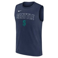 Seattle Mariners Nike Knockout Dri-FIT Muscle Tank Top - Navy - Nike Lifestyle