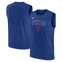 Texas Rangers Nike Knockout Dri-FIT Muscle Tank Top - Royal - Nike Online