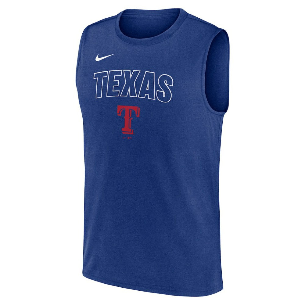 Texas Rangers Nike Knockout Dri-FIT Muscle Tank Top - Royal - Nike Online