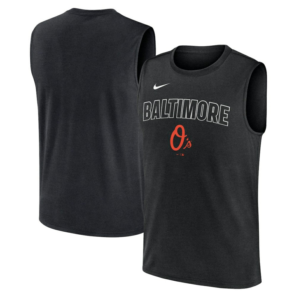 Baltimore Orioles Nike Knockout Dri-FIT Muscle Tank Top - Black - Nike Online