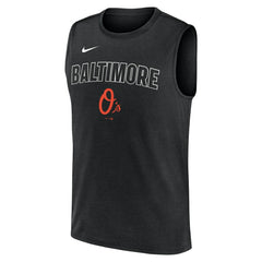 Baltimore Orioles Nike Knockout Dri-FIT Muscle Tank Top - Black - Nike Online