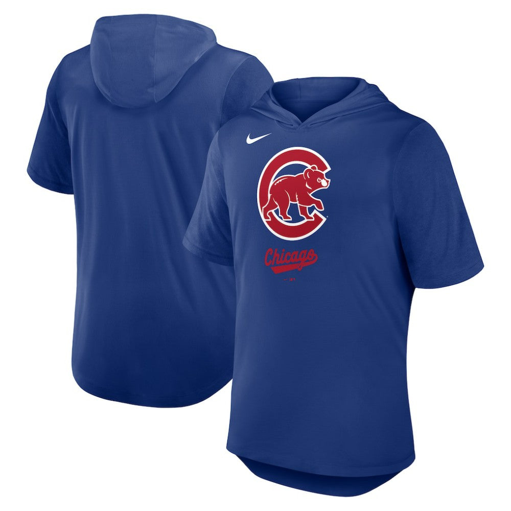 Chicago Cubs Nike Tri-Blend Hoodie T-Shirt - Royal - Nike on Sale